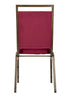 Chivari Burgundy Fabric on Gold Vein Frame Square Back Banquet Chair CQSFBU-ZF-T