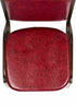 Chivari Burgundy Vinyl on Gold Vein Steel Frame Square Back Banquet Chair CQSVBU-ZF-T