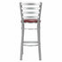 Chivari Ladder Back Bar Stool with Silver Frame and Burgundy Vinyl Seat BLMSVBU-ZF-KT