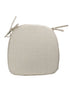 Chivari Natural Burlap 1.5" Thick Cross Back Cushion with Tie Straps CUSHXBACKTIE-BUR-COT-TAN-BH-T