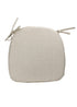 Chivari Beige Tweed 1.5" Thick Cross Back Cushion with Tie Straps CUSHXBACKTIE-BUR-COT-TAN-ZG-T