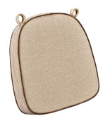 Beige with Light Brown Piping 2.5" Thick Chair Cushion - World's Best Cushions