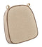 Chivari Beige with Light Brown Piping 2.5" Thick Chair Cushion - World's Best Cushions CUSHBST-BRTP-AX-T