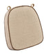 Chivari Beige with Light Brown Piping 2.5" Thick Chair Cushion - World's Best Cushions CUSHBST-BRTP-AX-T