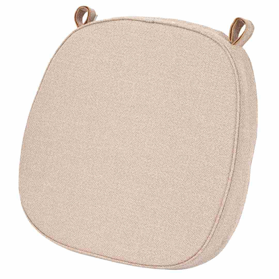 Chivari Burlap Tan 2.0" Thick  Willow Wood Velcro Strap Cushion CUSHWWSTRAPBLP-T