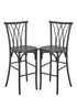 Chivari Black Resin Steel Skeleton™ Willow Barstool - 2 Pack - Some Assembly Required BWRB-KD-ST-AX-2