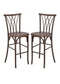 Chivari Fruitwood Resin Steel Skeleton™ Willow Barstool - 2 Pack - Some Assembly Required BWRF-KD-ST-AX-2