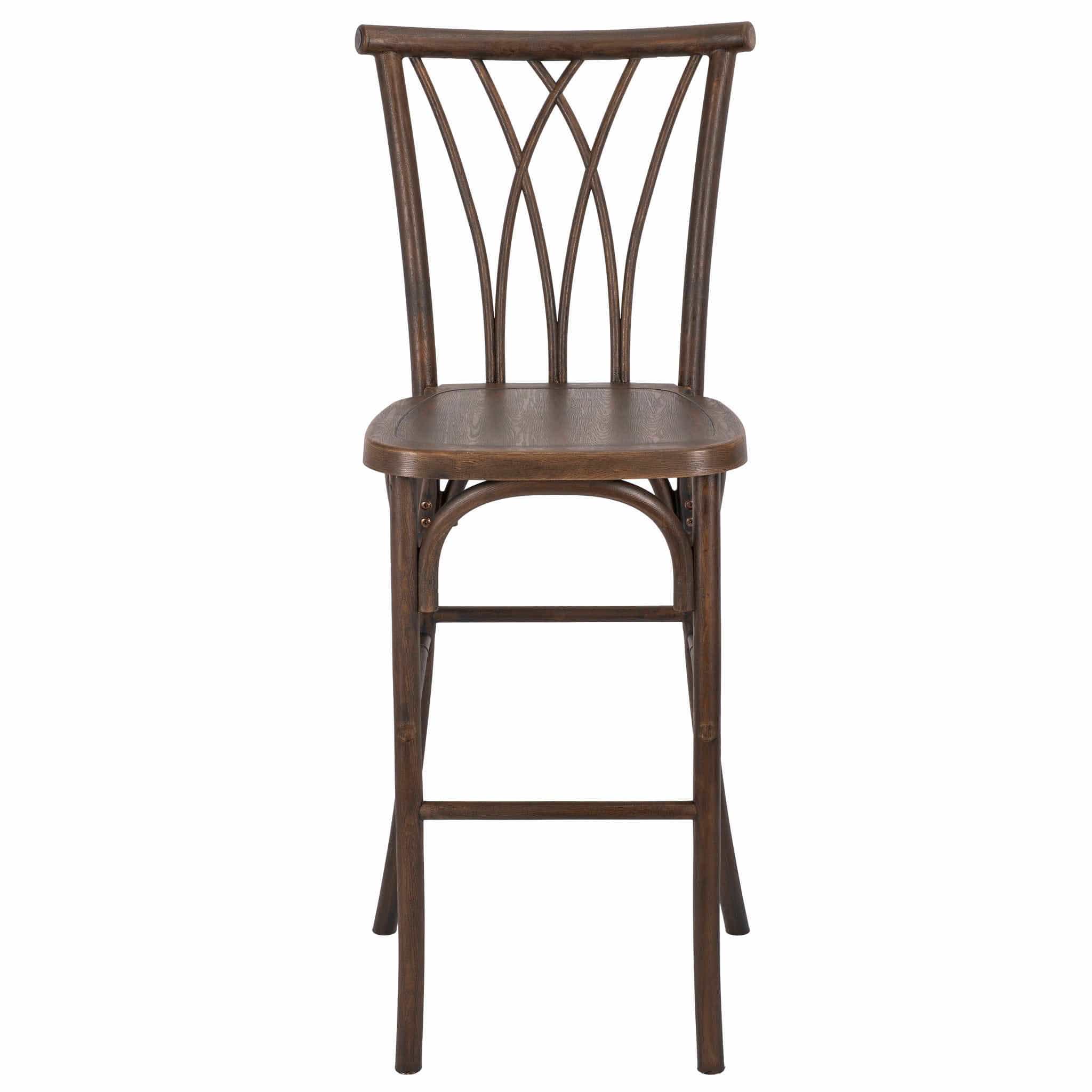 Chivari Fruitwood Resin Steel Skeleton™ Willow Barstool - 2 Pack - Some Assembly Required BWRF-KD-ST-AX-2
