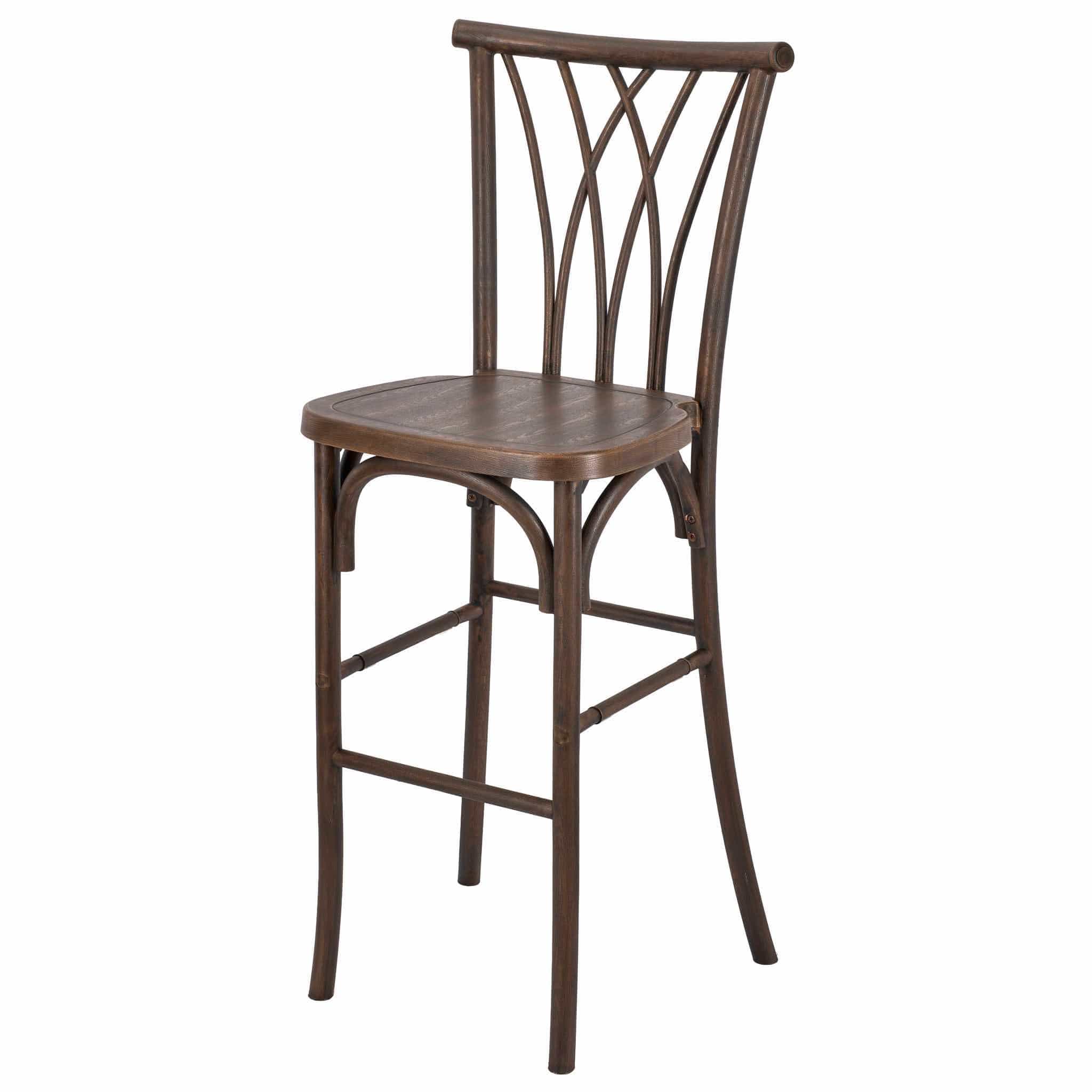 Chivari Fruitwood Resin Steel Skeleton™ Willow Barstool - 2 Pack - Some Assembly Required BWRF-KD-ST-AX-2