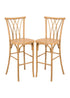 Chivari Natural Resin Steel Skeleton™  Willow Barstool - 2 Pack - Some Assembly Required BWRN-KD-ST-AX-2