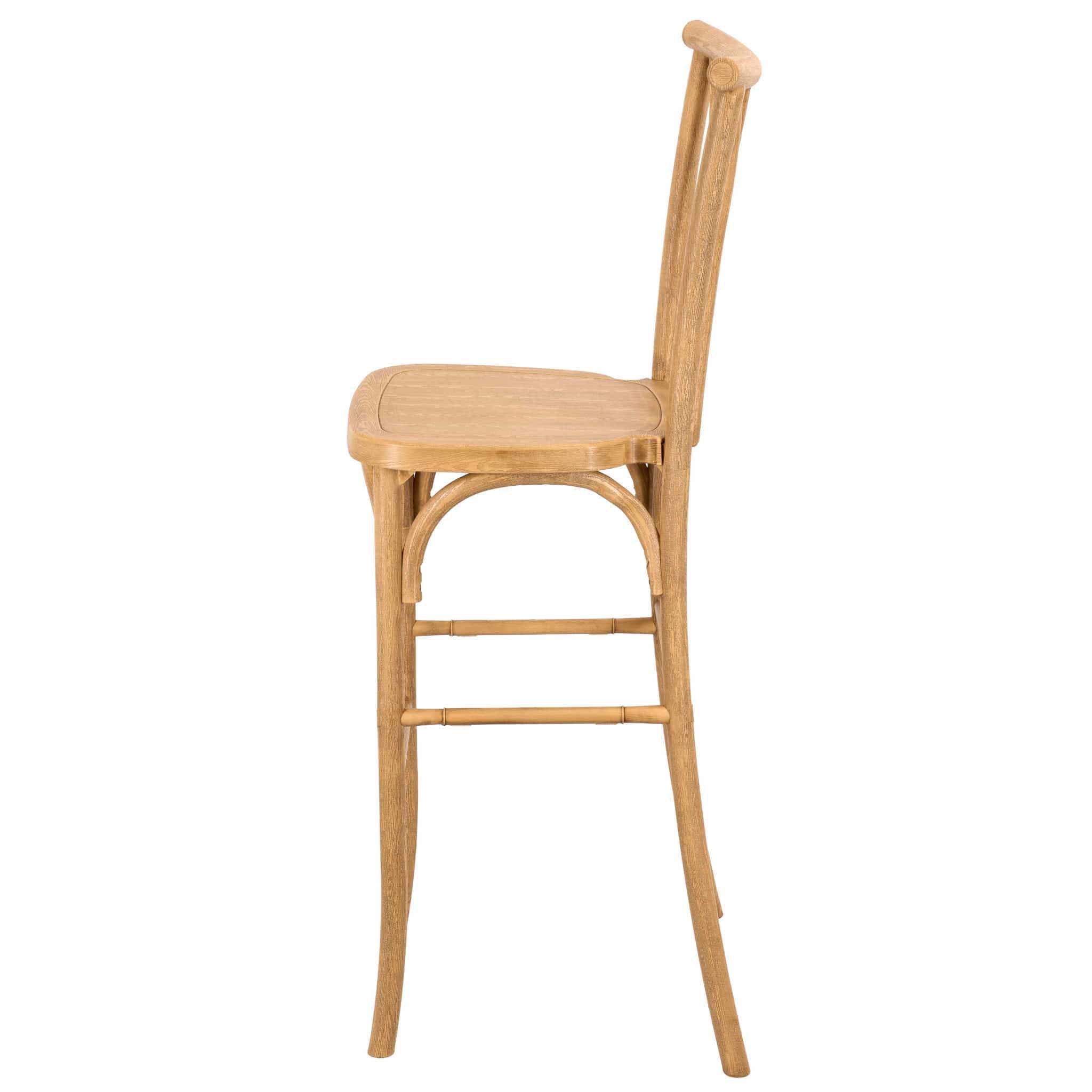 Chivari Natural Resin Steel Skeleton™  Willow Barstool - 2 Pack - Some Assembly Required BWRN-KD-ST-AX-2