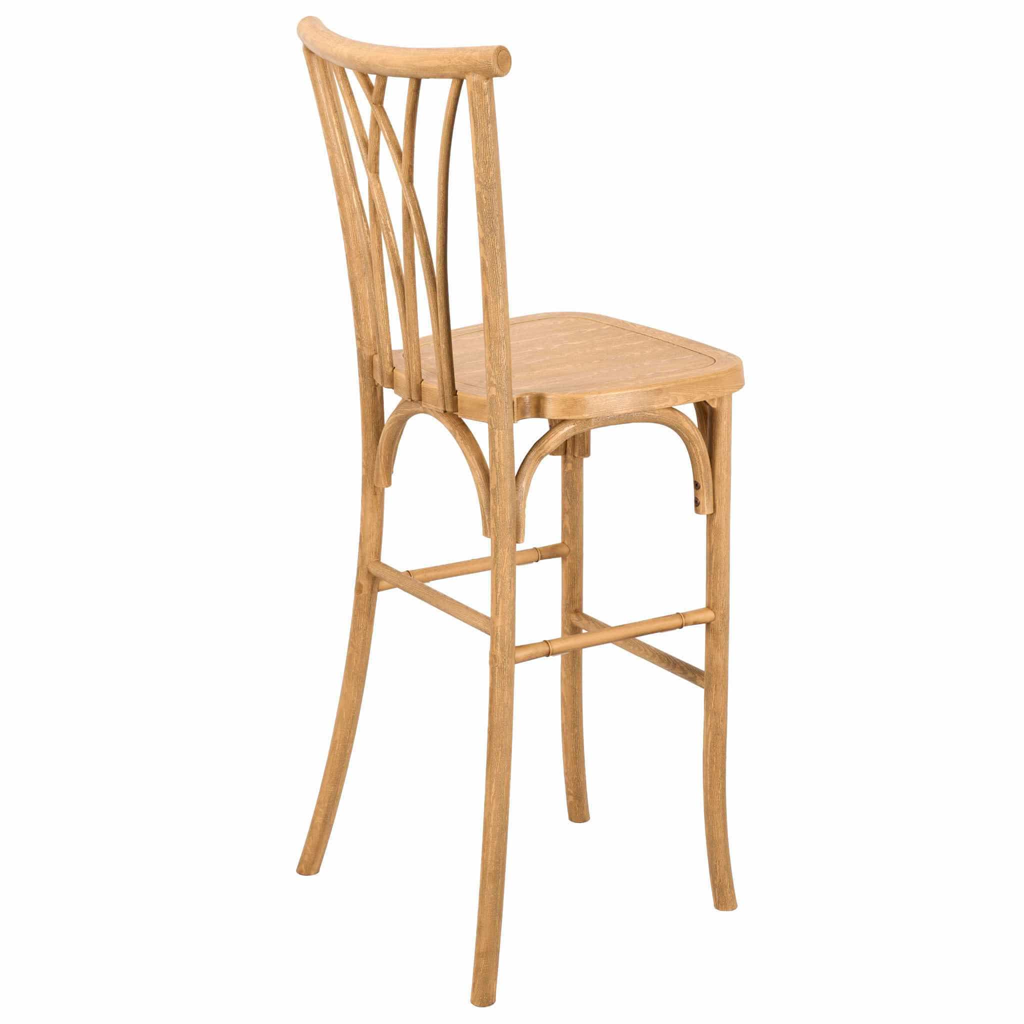Chivari Natural Resin Steel Skeleton™  Willow Barstool - 2 Pack - Some Assembly Required BWRN-KD-ST-AX-2