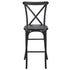 Chivari Black Resin Steel Skeleton™ Cross Back  Barstool - 2 Pack - Some Assembly Required BXRB-KD-ST-AX-2