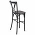 Chivari Black Resin Steel Skeleton™ Cross Back  Barstool - 2 Pack - Some Assembly Required BXRB-KD-ST-AX-2