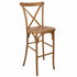 Chivari Chestnut Resin Steel Skeleton™ Cross Back Barstool - 2 Pack - Some Assembly Required BXRC-KD-ST-AX-2