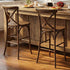 Chivari Chestnut Resin Steel Skeleton™ Cross Back Barstool - 2 Pack - Some Assembly Required BXRC-KD-ST-AX-2