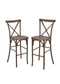 Chivari Fruitwood Resin Steel Skeleton™ Cross Back Barstool - 2 Pack - Some Assembly Required BXRF-KD-ST-AX-2