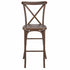 Chivari Fruitwood Resin Steel Skeleton™ Cross Back Barstool - 2 Pack - Some Assembly Required BXRF-KD-ST-AX-2