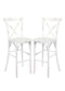 Chivari White Distressed Resin Steel Skeleton™ Cross Back Barstool - 2 Pack - Some Assembly Required BXRWD-KD-ST-AX-2
