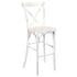 Chivari White Distressed Resin Steel Skeleton™ Cross Back Barstool - 2 Pack - Some Assembly Required BXRWD-KD-ST-AX-2