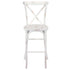 Chivari White Distressed Resin Steel Skeleton™ Cross Back Barstool - 2 Pack - Some Assembly Required BXRWD-KD-ST-AX-2