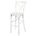 Chivari White Distressed Resin Steel Skeleton™ Cross Back Barstool - 2 Pack - Some Assembly Required BXRWD-KD-ST-AX-2