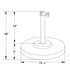 California Umbrellas White 50 lbs Umbrella Base with Steel Casing CAL-CFMT160-WHITE