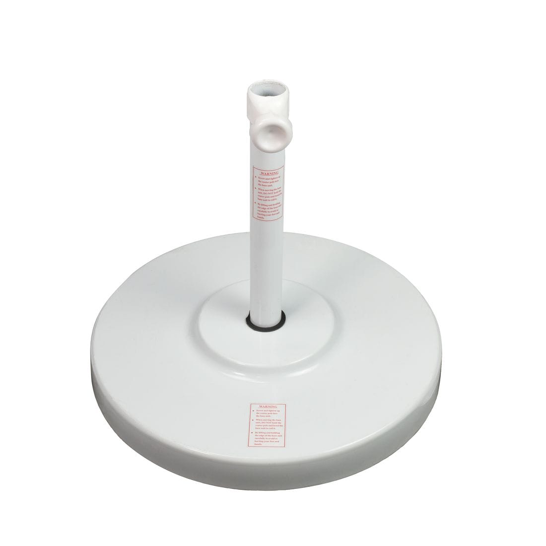 California Umbrellas White 50 lbs Umbrella Base with Steel Casing CAL-CFMT160-WHITE