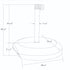 California Umbrellas Hammertone Gray 75 lbs Umbrella Base with Steel Casing & Casters for Easy Mobility CAL-CFMT172-HAMMERTONE-GREY
