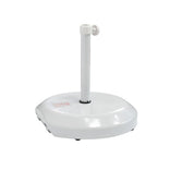 White 75 lbs Umbrella Base with Steel Casing & Casters for Easy Mobility
