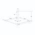 California Umbrellas White 70 lbs Galvanized Steel Base Plate with Roller Wheel Bar for Easy Mobility CAL-CRL070-WHITE