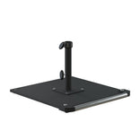 Black 70 lbs Galvanized Steel Base Plate with Roller Wheel Bar for Easy Mobility