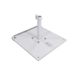 White 70 lbs Galvanized Steel Base Plate with Roller Wheel Bar for Easy Mobility