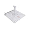 California Umbrellas White 70 lbs Galvanized Steel Base Plate with Roller Wheel Bar for Easy Mobility CAL-CRL070-WHITE
