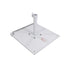 California Umbrellas White 70 lbs Galvanized Steel Base Plate with Roller Wheel Bar for Easy Mobility CAL-CRL070-WHITE