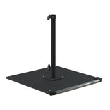Black 100 lb Galvanized Steel Umbrella Base Plate with Casters, Fits 1.5" Pole