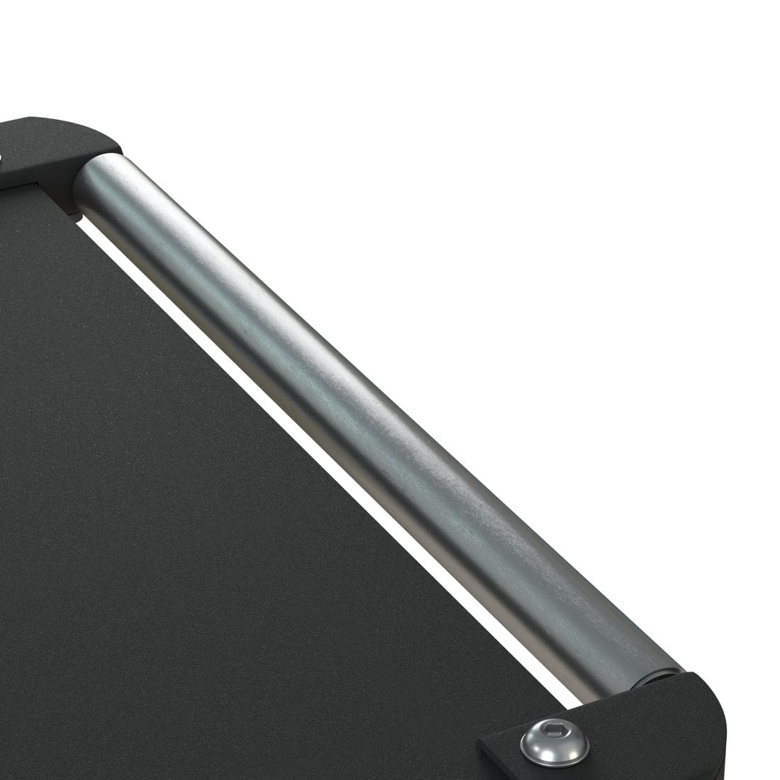 California Umbrellas Black 100 lb Galvanized Steel Umbrella Base Plate with Casters, Fits 1.5" Pole CAL-CRL100-BLACK