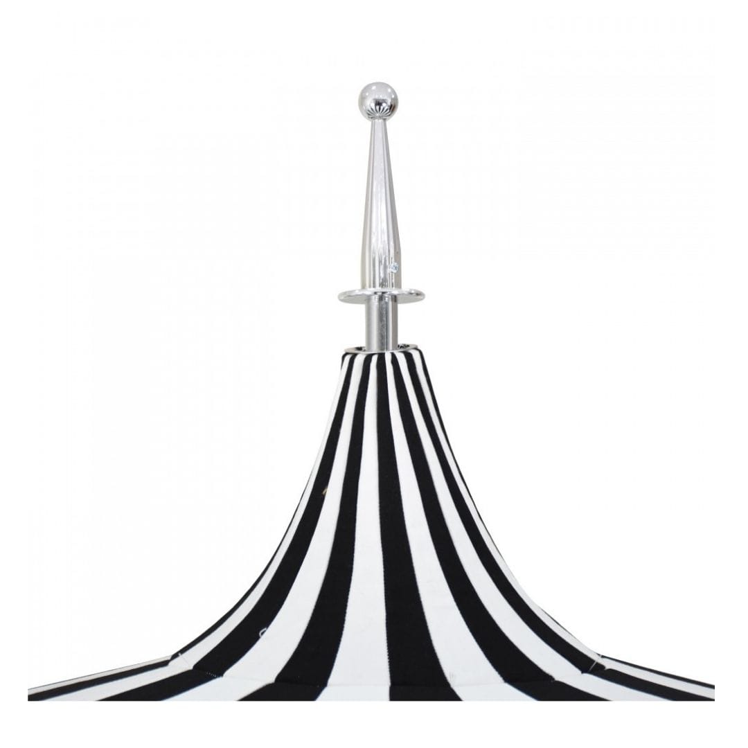 California Umbrellas Jockey Red 8.5' Pagoda Series Sunbrella Fabric Patio Umbrella with White Aluminum Pole and Push Lift CAL-SMPT852174PD-0403
