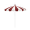 California Umbrellas Jockey Red 8.5' Pagoda Series Sunbrella Fabric Patio Umbrella with White Aluminum Pole and Push Lift CAL-SMPT852174PD-0403