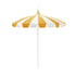California Umbrellas Sunflower Yellow 8.5' Pagoda Series Sunbrella Fabric Patio Umbrella with White Aluminum Pole and Push Lift CAL-SMPT852174PD-0457