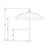 California Umbrellas Sunflower Yellow 8.5' Pagoda Series Sunbrella Fabric Patio Umbrella with White Aluminum Pole and Push Lift CAL-SMPT852174PD-0457