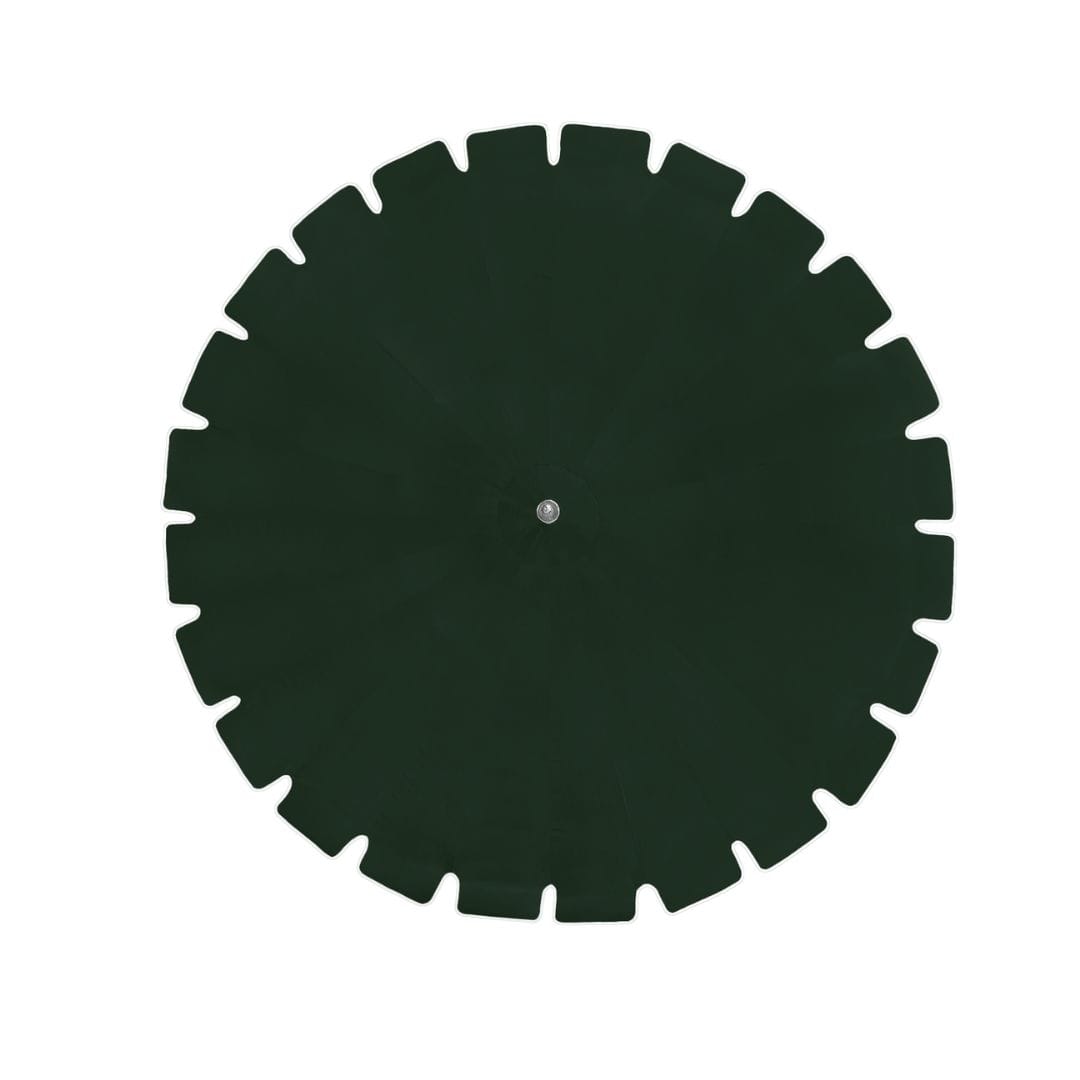 California Umbrellas Forest Green 8.5' Classic Pagoda Series Sunbrella Fabric Patio Umbrella with White Aluminum Pole and Push Lift CAL-SMPT852174CLAS-5446