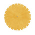 California Umbrellas Sunflower Yellow 8.5' Classic Pagoda Series Sunbrella Fabric Patio Umbrella with White Aluminum Pole and Push Lift CAL-SMPT852174CLAS-5457