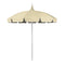 California Umbrellas Antique Beige 8.5' Classic Pagoda Series Sunbrella Fabric Patio Umbrella with White Aluminum Pole and Push Lift CAL-SMPT852174CLAS-5422