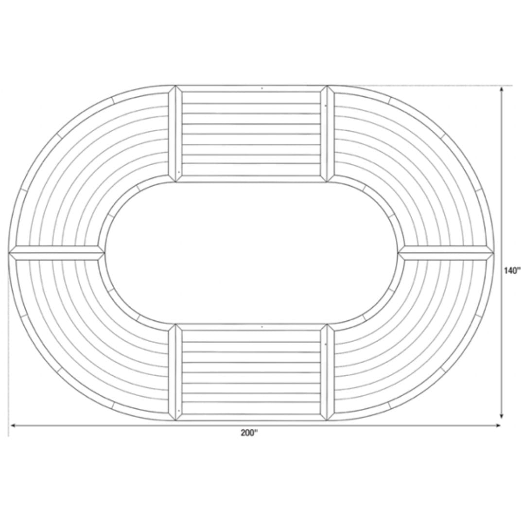 Chivari Capsule Bridge Serpentine Farm Table Kit - Seats 20 - Includes 4 White Distressed Serpentine Tables and 2 Rectangle Tables TFARM-SNKT-WD5