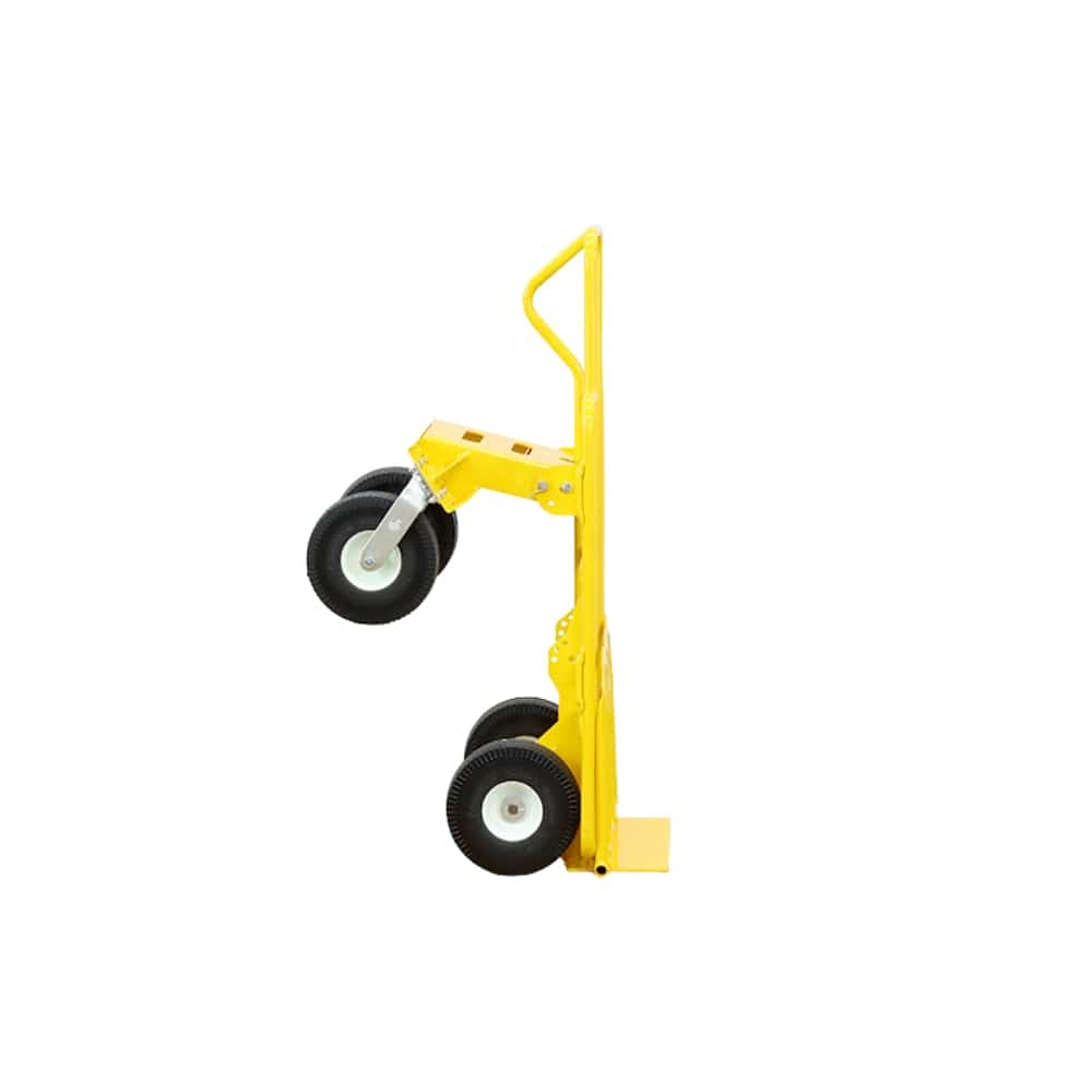 American Cart American Cart Multi Mover Hand Truck – 800 lb Capacity, Folding Plate, 2 Swivel & 2 Flat-Free Wheels CART-67565-GI
