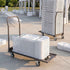 Chivari Gray Steel Folding Chair Cart for Poly & Resin Folding Chairs - up to 25 chairs CART100G-AX-T