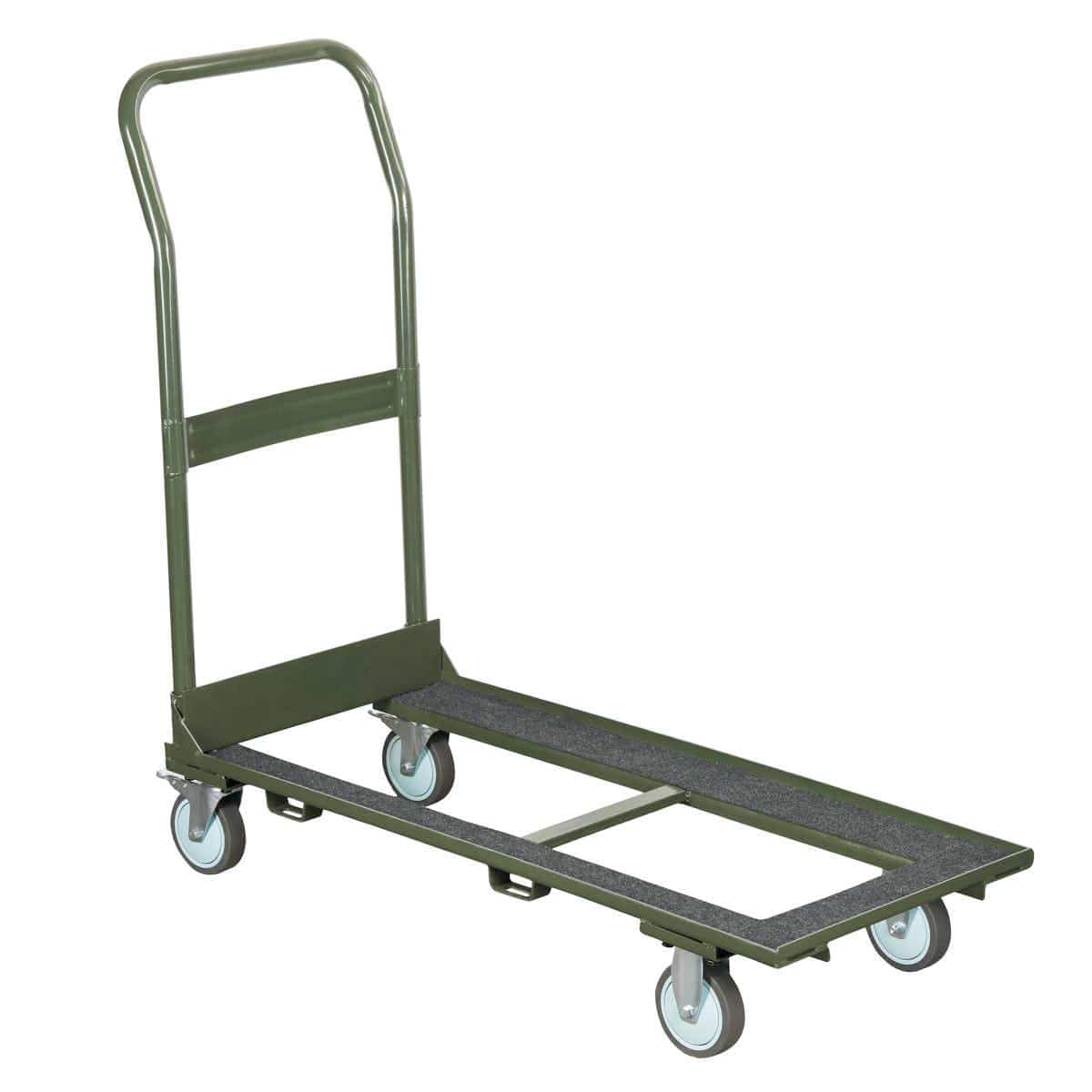 Chivari Heavy Duty Steel Frame Folding Chair Cart with Locking Wheels and Safety Strap - up to 25 chairs CART100HG-HD-AX-T