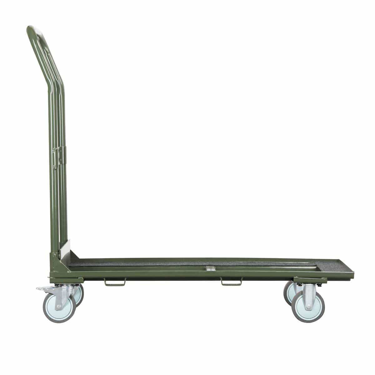Chivari Heavy Duty Steel Frame Folding Chair Cart with Locking Wheels and Safety Strap - up to 25 chairs CART100HG-HD-AX-T