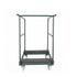 10 Plywood 72" x 30" (6 Foot) Rectangle Folding Tables with Metal Edge + Steel Banquet Table Cart